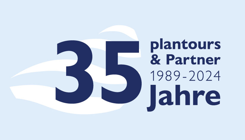35 Jahre plantours 2024_Logo _ 
plantours&partner 1989-2024