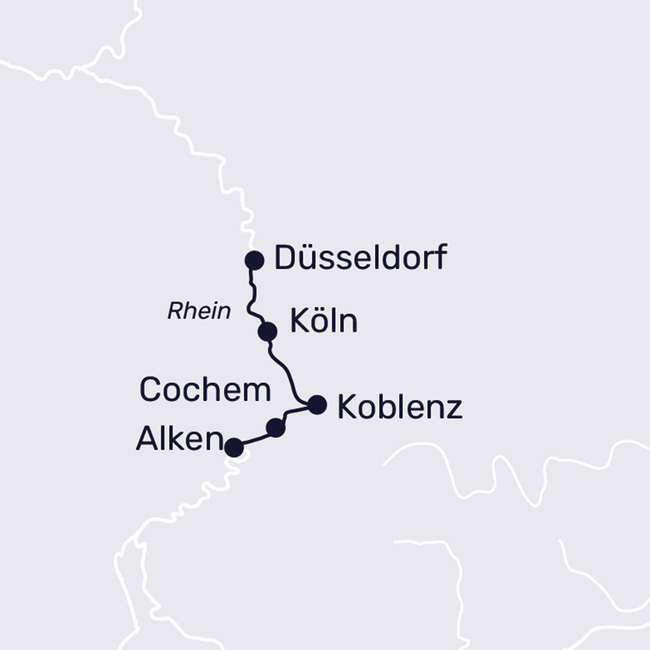 Routenkarte Mosel trifft Rhein: Kurzurlaub im goldenen Herbst