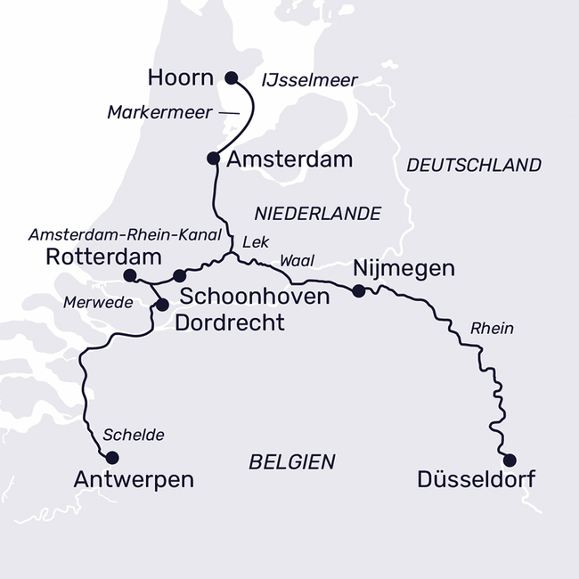 Routenkarte Happy New Year! New Year's Eve in Amsterdam