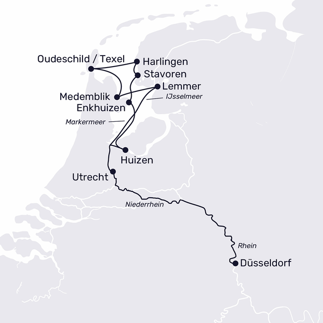 Routenkarte River moments between the IJsselmeer and Texel