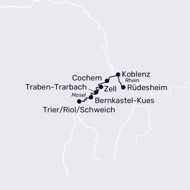 Routenkarte Moselle romance in a nutshell
