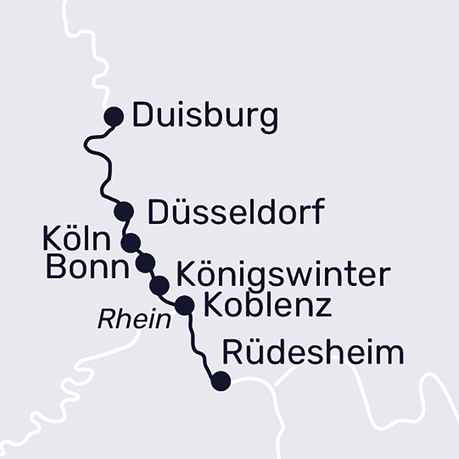 Routenkarte Rhine in Flames – Koblenz