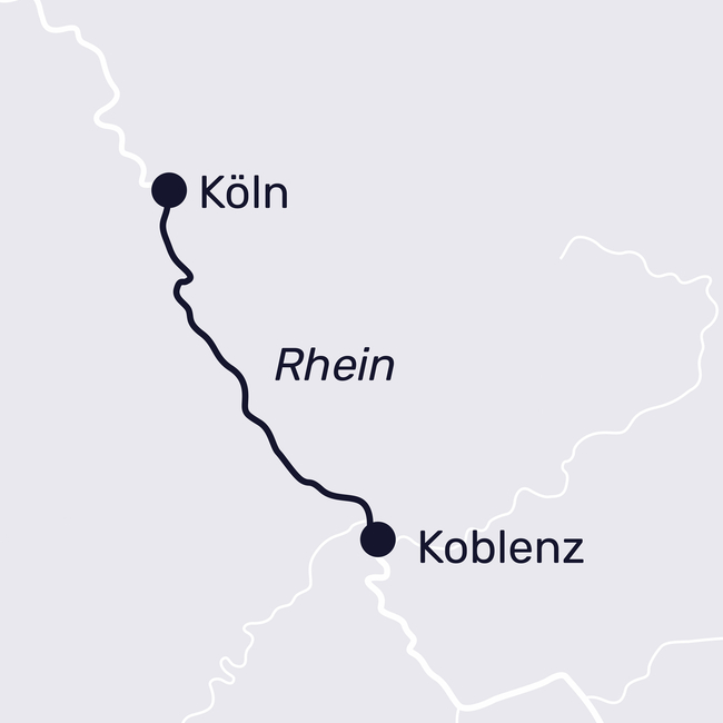 Routenkarte Advent magic on the Rhine