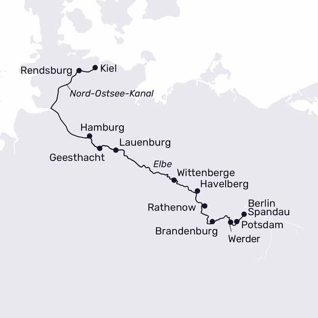 Routenkarte Impressions of the Elbe – From the Coast to the Capital