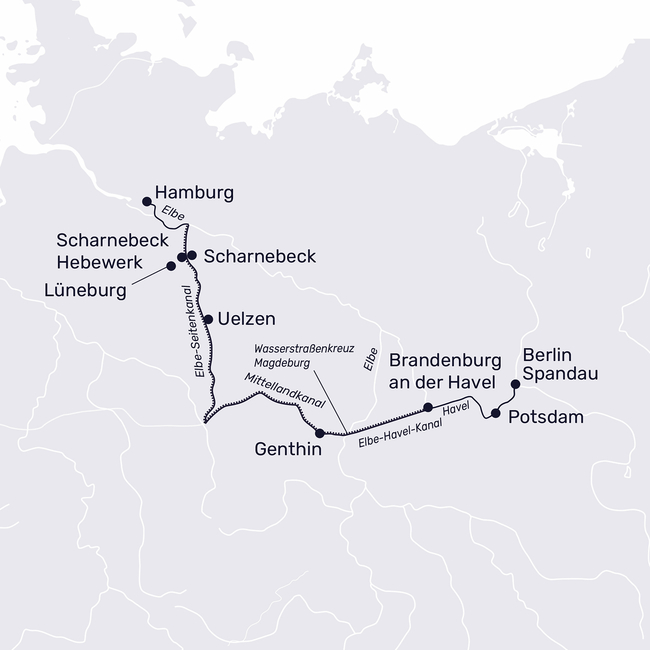 Routenkarte Christmas on the Elbe
